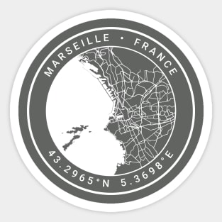 Marseille Map Sticker